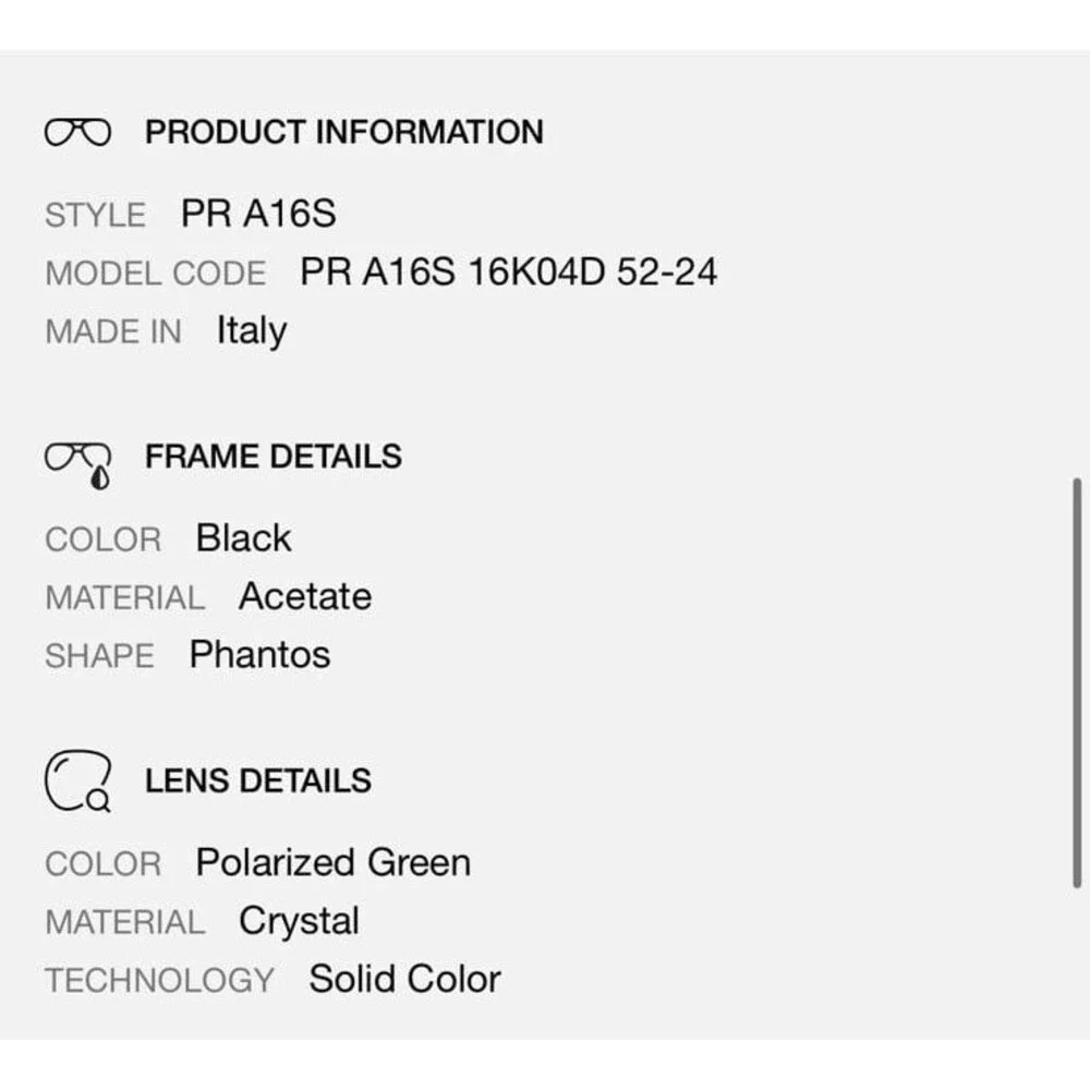 Brand new Prada Sunglasses PR A16S